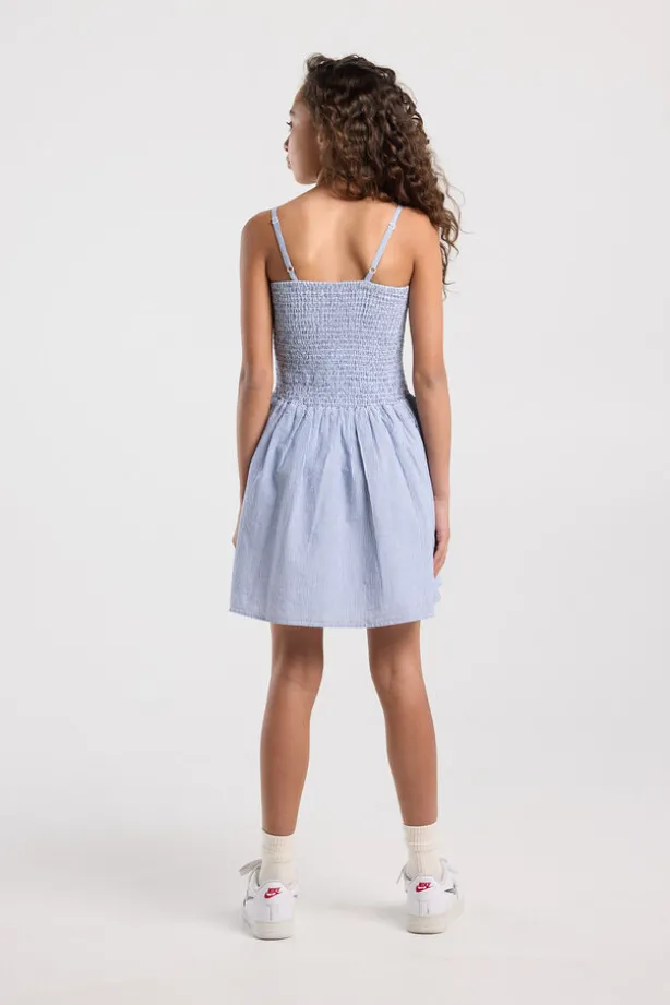 Jurk Dorian Jr lichte linnen jurk met smock top