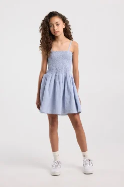 Jurk Dorian Jr lichte linnen jurk met smock top