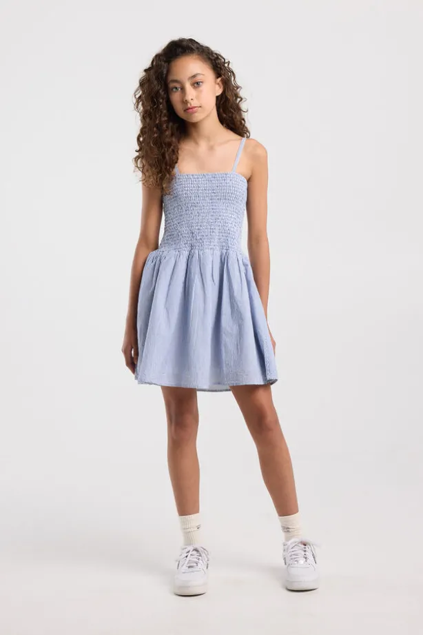 Jurk Dorian Jr lichte linnen jurk met smock top