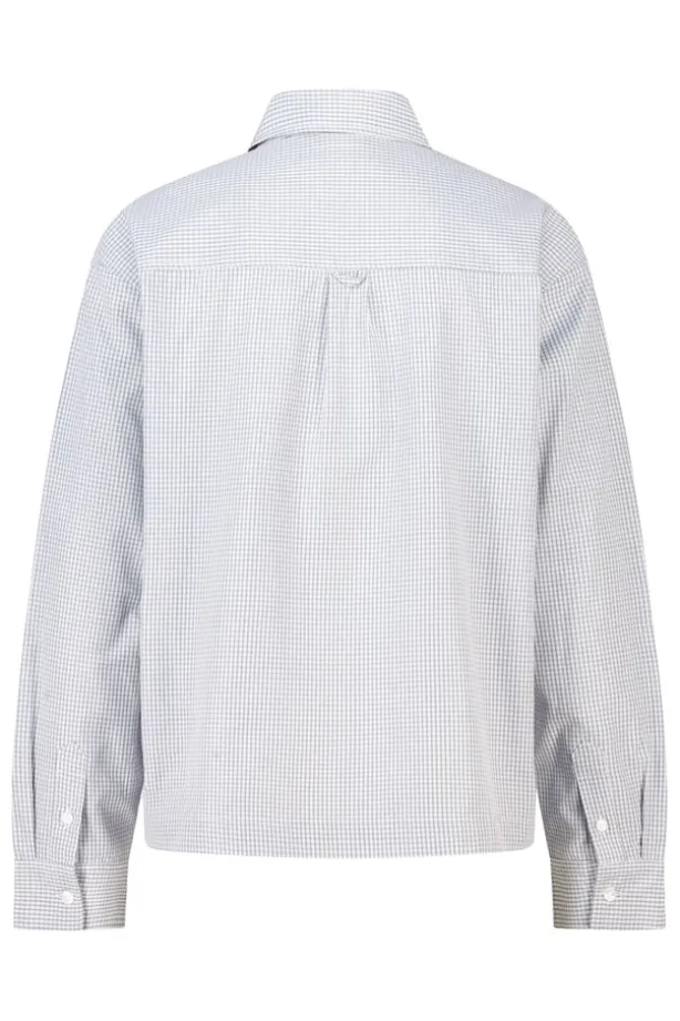 Longsleeve blouse met ruitpatroon Beverly longsleeve blouse met ruitpatroon en borstzak