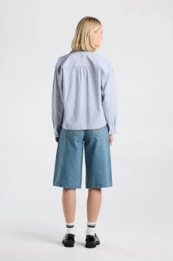 Longsleeve blouse met ruitpatroon Beverly longsleeve blouse met ruitpatroon en borstzak