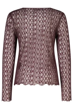 Longsleeve Lillo Jr kanten top met lange mouwen en lettuce hem