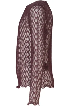 Longsleeve Lillo Jr kanten top met lange mouwen en lettuce hem