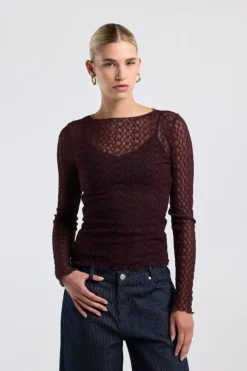 Longsleeve Lillo kanten longsleeve met lettuce hem