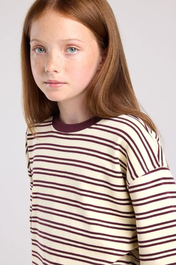 Longsleeve Lilly Jr gestreepte longsleeve van stevige interlock