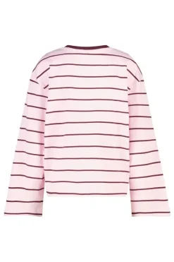 Longsleeve Liv gestreepte longsleeve met wijde mouwen en frontprint