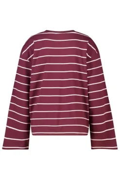 Longsleeve Liv gestreepte longsleeve met wijde mouwen en frontprint