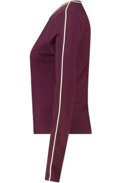 Longsleeve Lois fitted longsleeve met piping