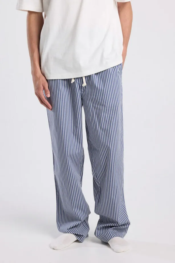 Lounge pants Lio gestreepte lounge pants met elastische tailleband