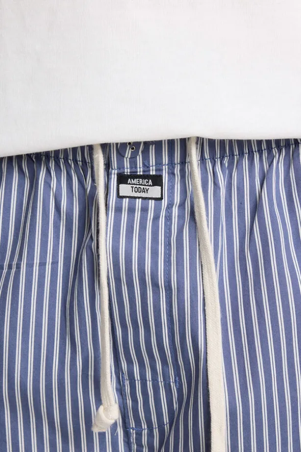 Lounge pants Lio gestreepte lounge pants met elastische tailleband