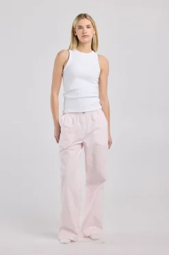 Lounge pants Mya gestreepte lounge pants met elastische tailleband