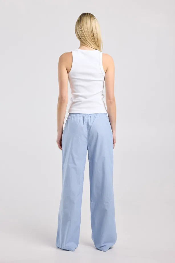 Lounge pants Mya gestreepte lounge pants met elastische tailleband