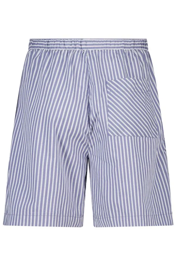 Lounge short Lex gestreepte lounge short met elastische tailleband en trekkoord