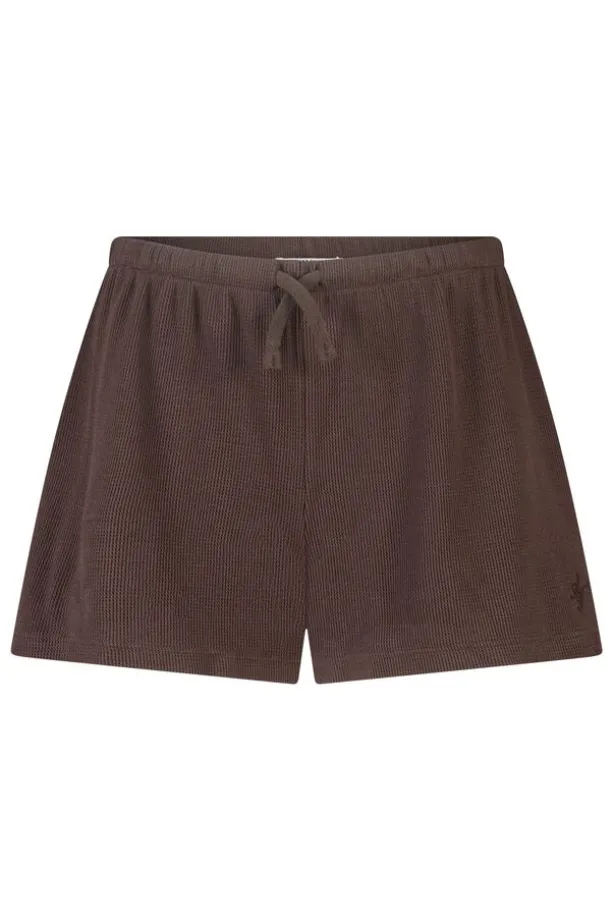 Lounge short May lounge short van waffle fabric met elastische waistband