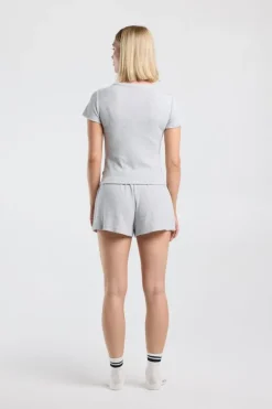 Lounge short May lounge short van waffle fabric met elastische waistband
