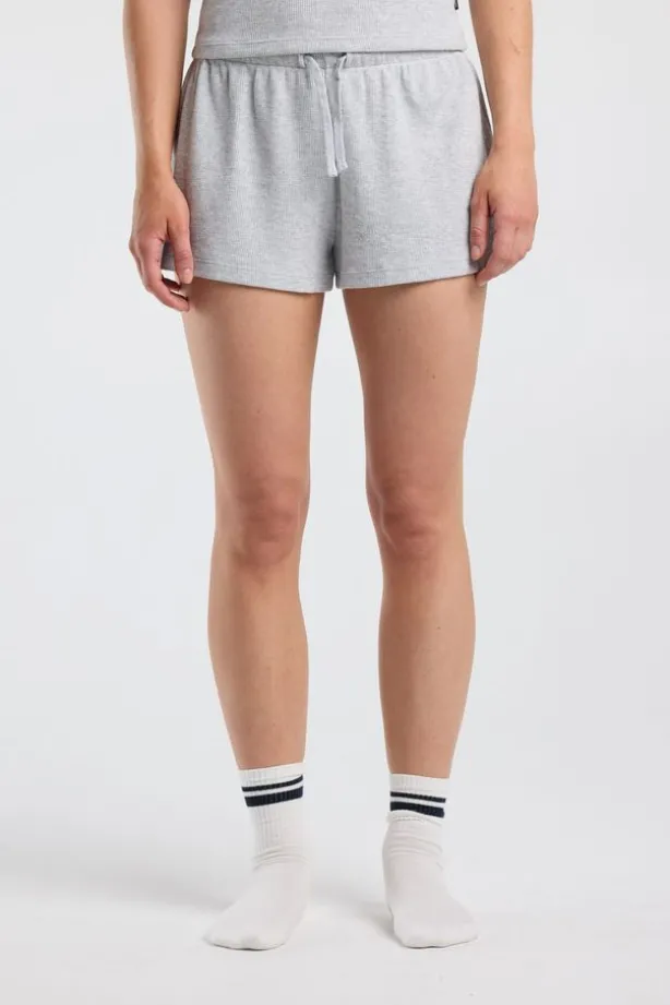 Lounge short May lounge short van waffle fabric met elastische waistband