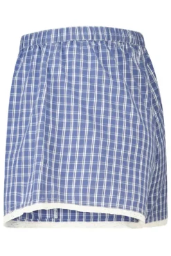 Lounge short Mika lounge short met ruitpatroon en elastische tailleband