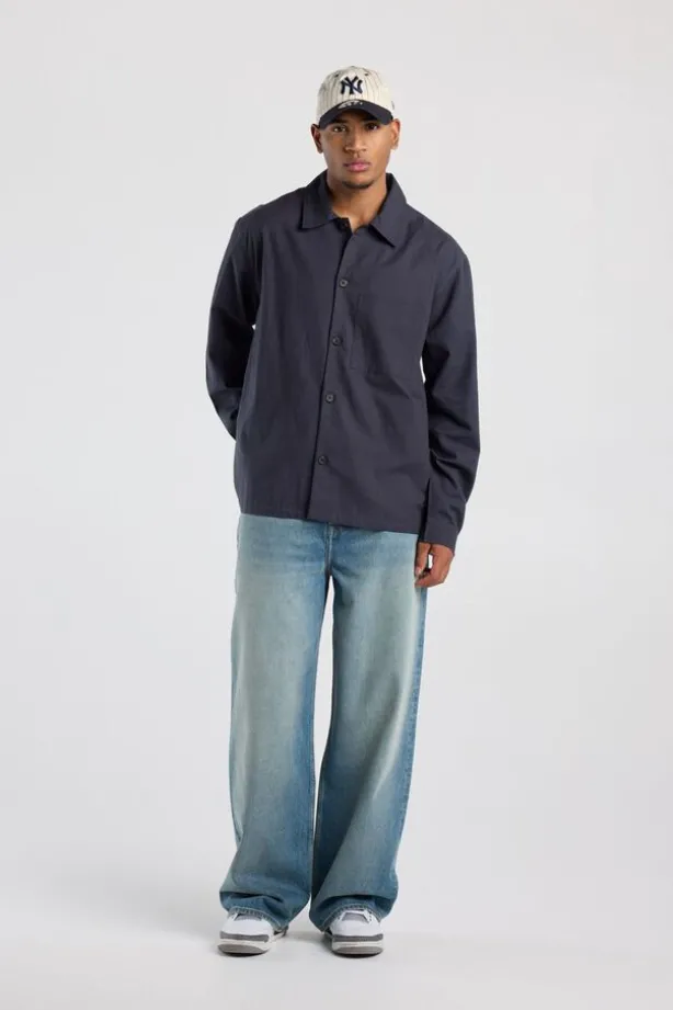 Overshirt Harm zwaar linnen overshirt met borstzak