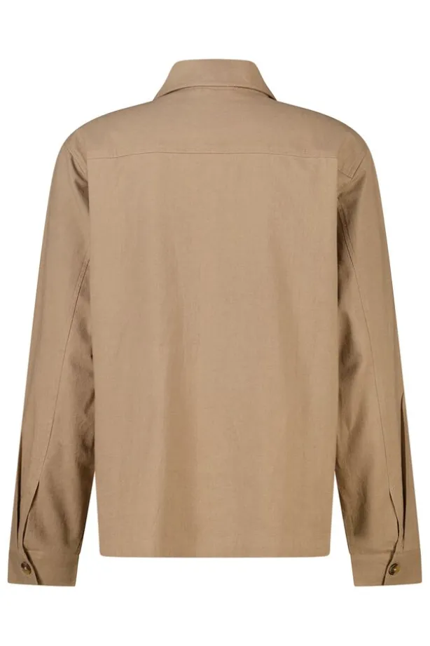 Overshirt Harm zwaar linnen overshirt met borstzak