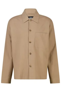 Overshirt Harm zwaar linnen overshirt met borstzak