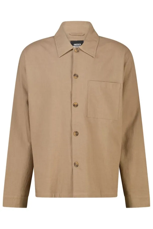 Overshirt Harm zwaar linnen overshirt met borstzak