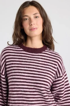 Pullover Keira gestreepte loose fit pullover