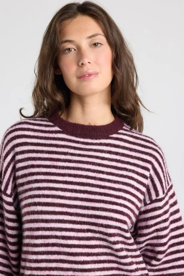 Pullover Keira gestreepte loose fit pullover