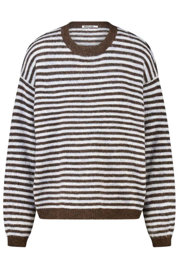 Pullover Keira gestreepte loose fit pullover