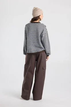 Pullover Keira gestreepte loose fit pullover