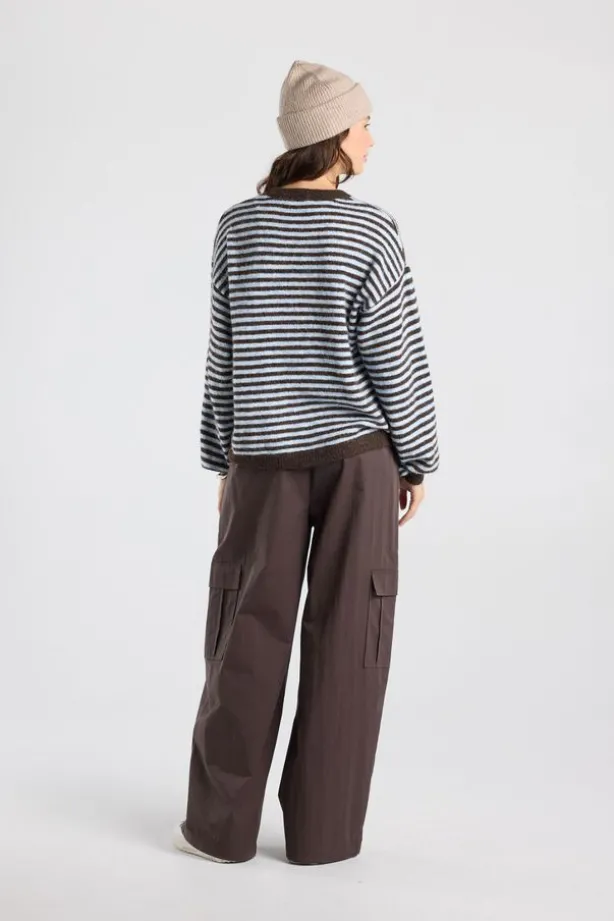 Pullover Keira gestreepte loose fit pullover