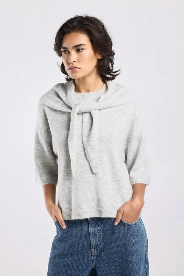 Pullover Kemmy zachte trui met afneembare sjaal
