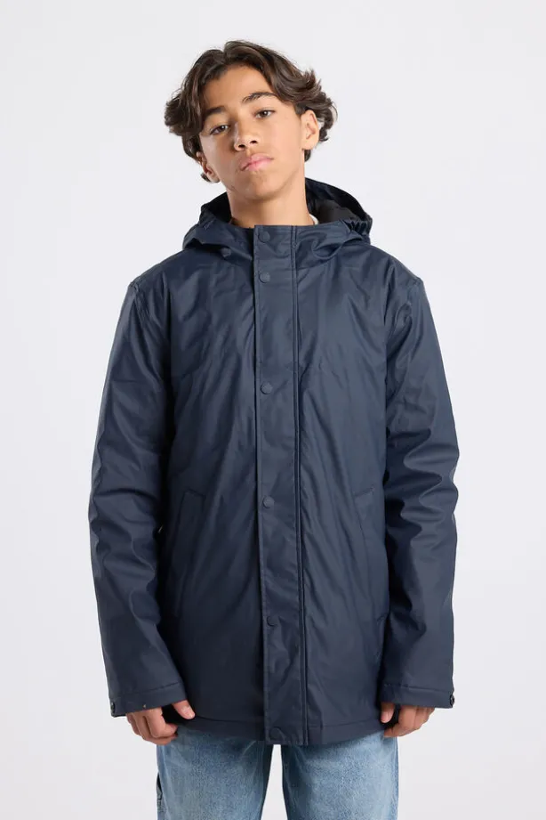 Regenjas Jake padded Jr regenjas met capuchon en warme voering