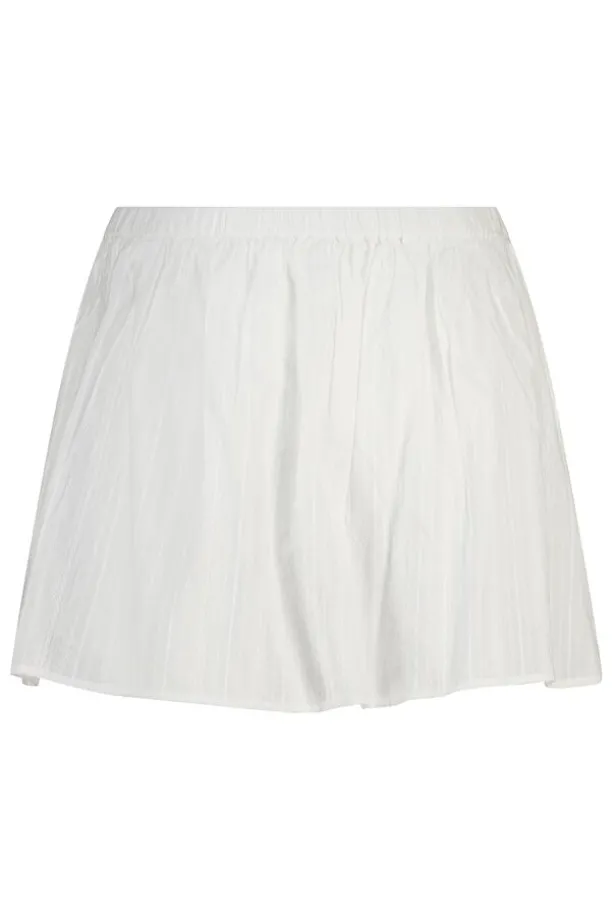 Rok Rachel rok met elastische tailleband en geborduurde strepen