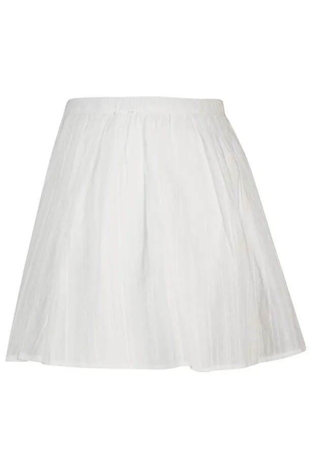 Rok Rachel rok met elastische tailleband en geborduurde strepen