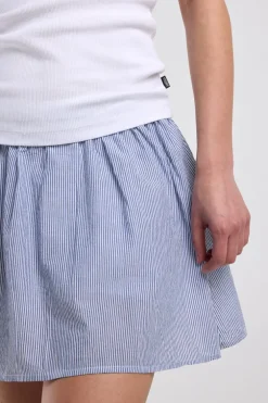 Rok Rachel rok met elastische tailleband en geborduurde strepen