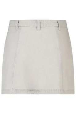 Rok Rue denim rok met low straight fit en zijzakken