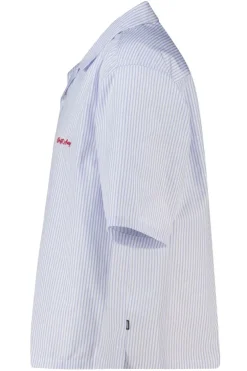Shirt Igor poplin gestreept shirt met artwork en korte mouwen