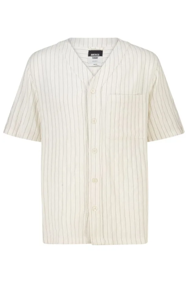 Shirt Iker shirt met baseball style knoopsluiting