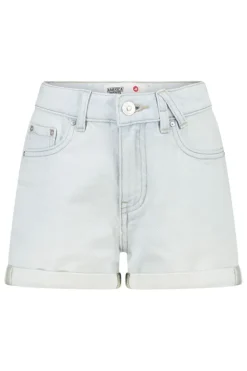Short Lucy Jr loose fit denim short met omgeslagen pijpen