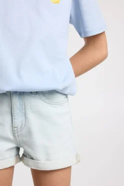 Short Lucy Jr loose fit denim short met omgeslagen pijpen