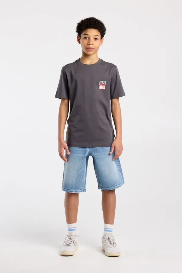 Short Nate Jr denim short met relaxed fit voor boys