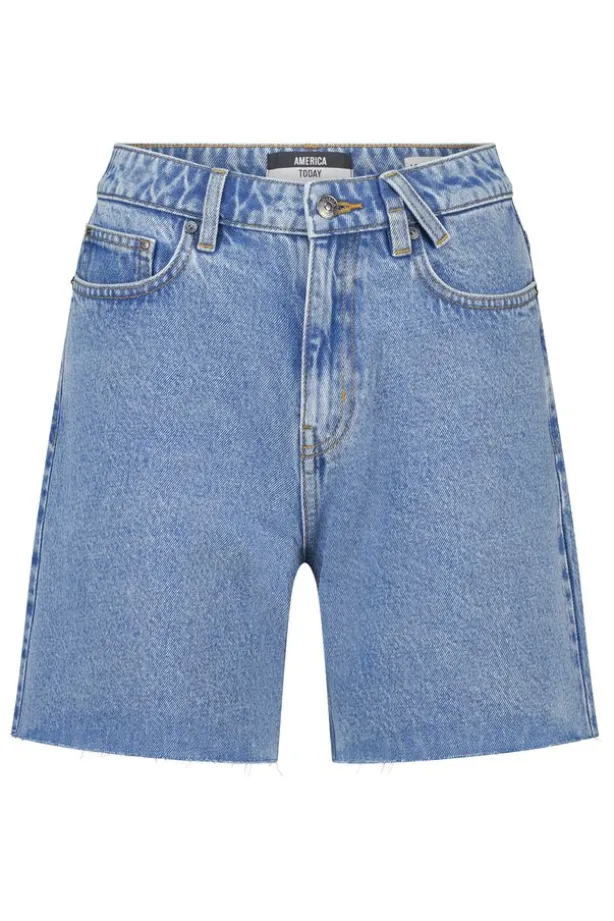 Short Nera denim short met high waist en loose fit