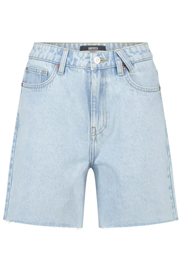 Short Nera denim short met high waist en loose fit