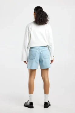 Short Nera denim short met high waist en loose fit