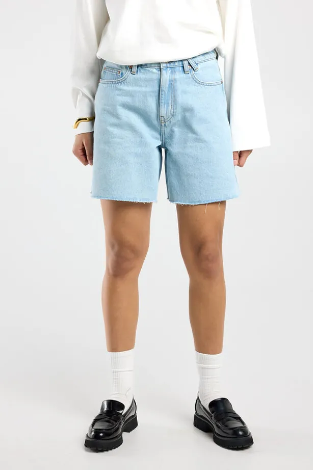 Short Nera denim short met high waist en loose fit