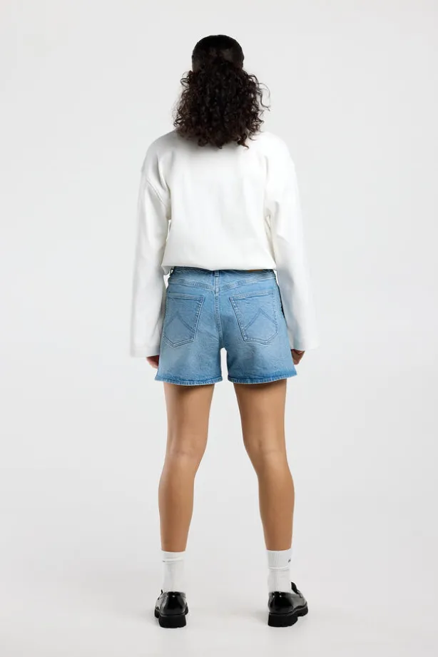 Short Nevea denim short met high waist en split aan de zijkant