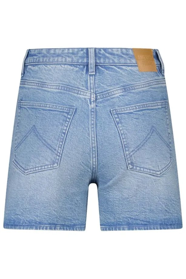 Short Nevea denim short met high waist en split aan de zijkant