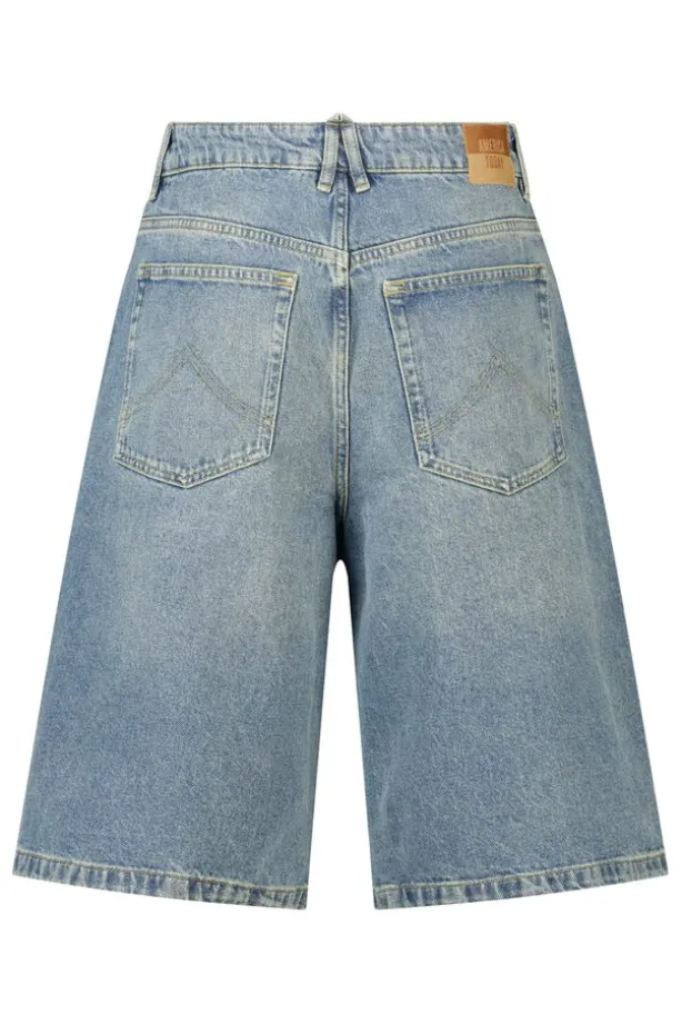 Short Nolan denim short met baggy fit en 5-pocket design
