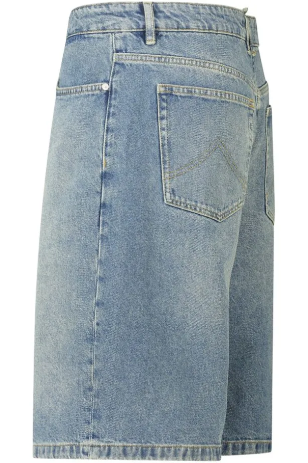 Short Nolan denim short met baggy fit en 5-pocket design