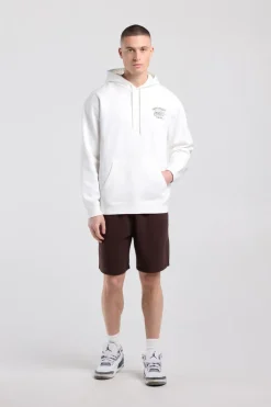 Short Sevan sweatshort met achterzak en borduring